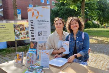 Das Team der Aufsuchenden Bildungsberatung beim Gröpelinger Sommer 2025