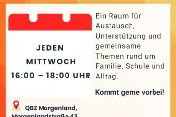 Flyer von Yekmal e. V. mit Text-Informationen zum Offenen Treffen für Eltern